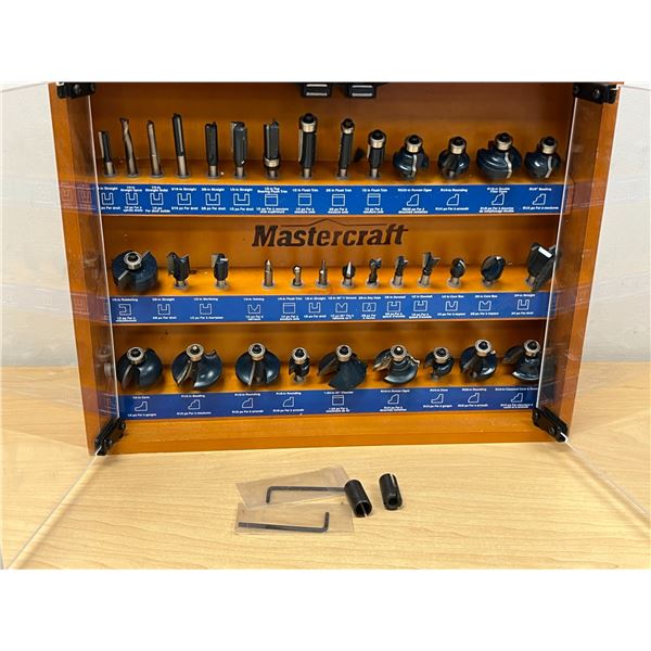 Mastercraft Router Bits in Wood Case - see all photos