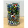 Image 3 : Large Glass Vase Full of Marbles - Approx: 7.75"T 5"W