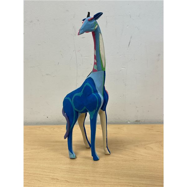 Colorful Giraffe Sculpture - Recycled Flip Flops / Foam? 11.25"T