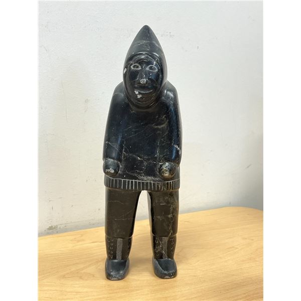 Large Inuit Soapstone - numbered on foot 11"T - see all photos for condition