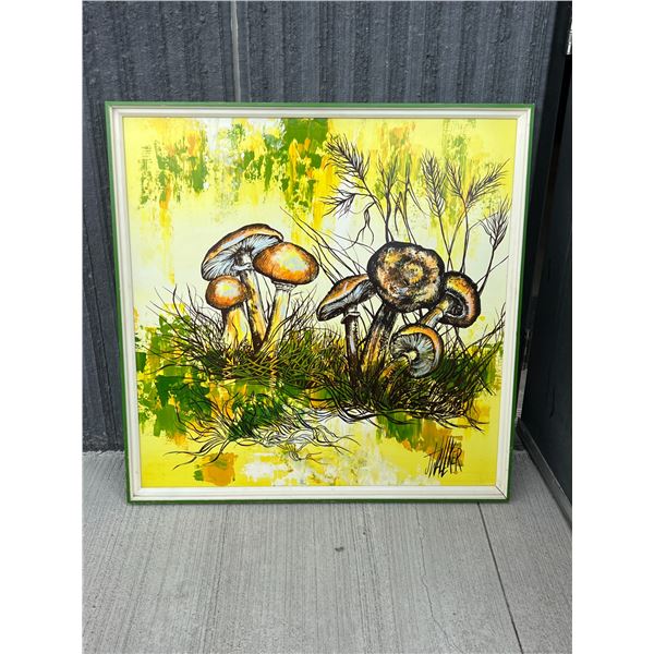 Large Original J. Walker Painting - Approx: 37x37"