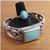 Image 1 : 925 Silver & Turquoise ring and bangle bracelet.  Ring is approx size 6
