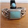 Image 4 : 925 Silver & Turquoise ring and bangle bracelet.  Ring is approx size 6