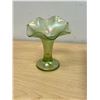 Image 1 : Vintage Ruffled Top Art Glass Vase 5.75"T 5.25"W