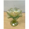 Image 2 : Vintage Ruffled Top Art Glass Vase 5.75"T 5.25"W