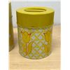 Image 4 : Vintage Floral Pattern Storage Canisters - largest 7"T 6"W
