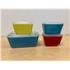 Image 1 : Lot of 4 Pyrex Fridge Dishes with Lids