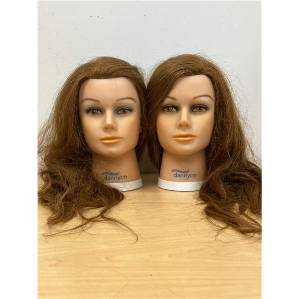 Twins - 2 Mannequin Head Displays 11"T