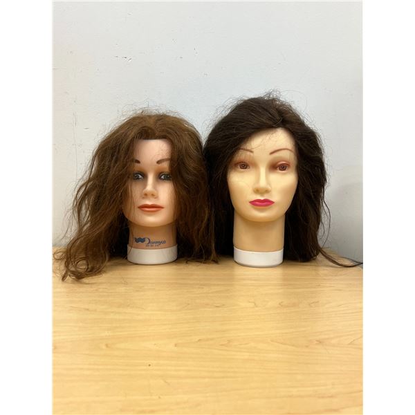 2 Mannequin Head Displays 11"T