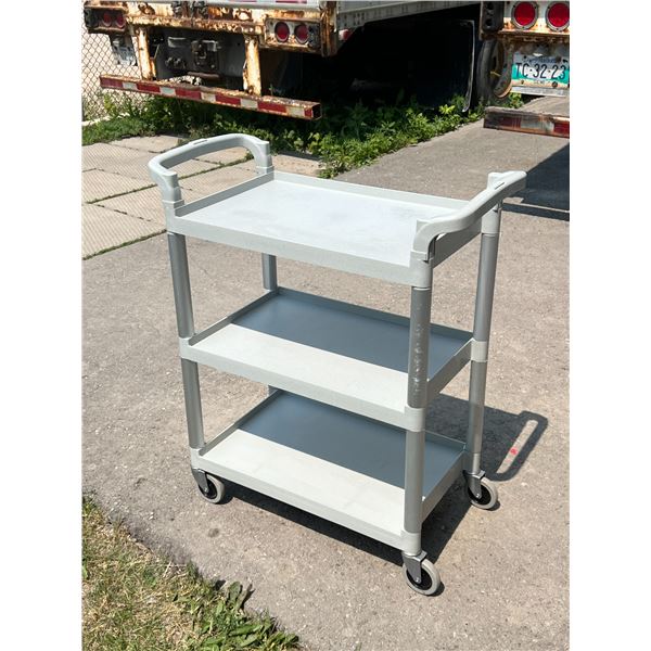 Heavy Duty Plastic Rolling Cart - Approx: 33 x 16 & 38"T