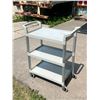 Image 1 : Heavy Duty Plastic Rolling Cart - Approx: 33 x 16 & 38"T