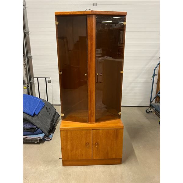 Teak Display With Bottom Storage (NO shelves included) see all photos 32x20 & 77.25"T