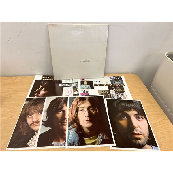 The Beatles White Double LP with Inserts - vinyl shows some play wear, see all photos