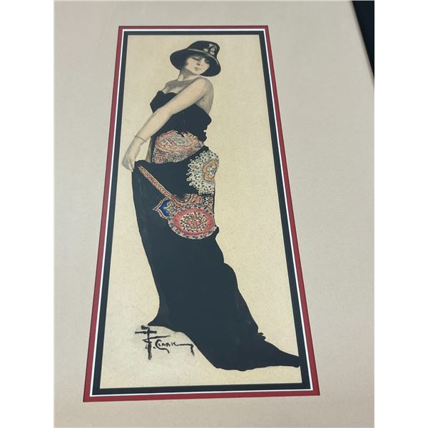 Original? Art Noveau Female - quite nice - see all photos Approx: 16.75x26"