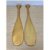 Image 4 : 2 Mini Upper Canada Wood Handmade Paddles 23.5"