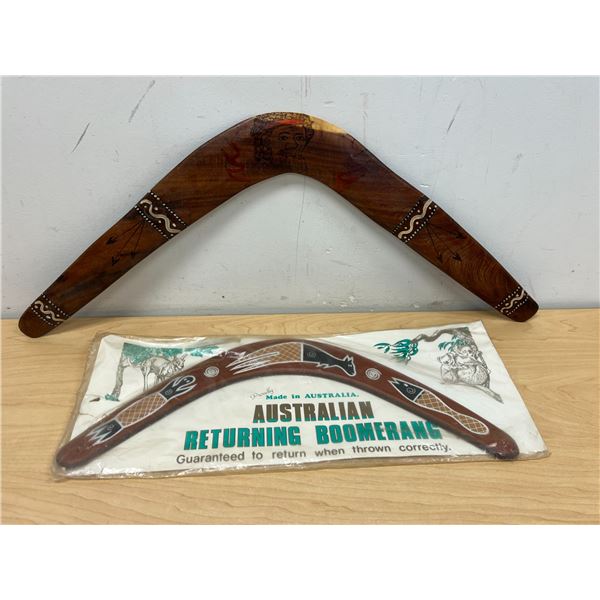 2 Boomerangs - Larger approx: 24.5"