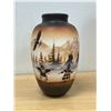 Image 1 : Signed Cedar Mesa Navajo Circle of Friends Vase 9.5"