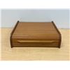 Image 2 : Teak Tambour Door Storage Box / Organizer - Approx: 14.5x14.25 & 4.25"T