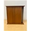 Image 7 : Teak Tambour Door Storage Box / Organizer - Approx: 14.5x14.25 & 4.25"T