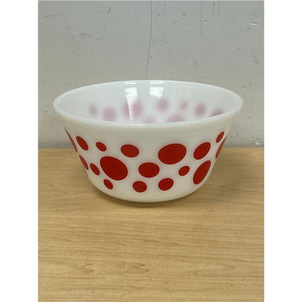 Federal Glass Red Polka Dot Mixing Bowl 8"