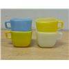 Image 1 : 4 Vintage Glasbake Square Coffee Mugs