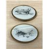 Image 1 : Doug Morrissey Etched Marble / Brass Cessna 172 & F4U Corsair Belt Buckles