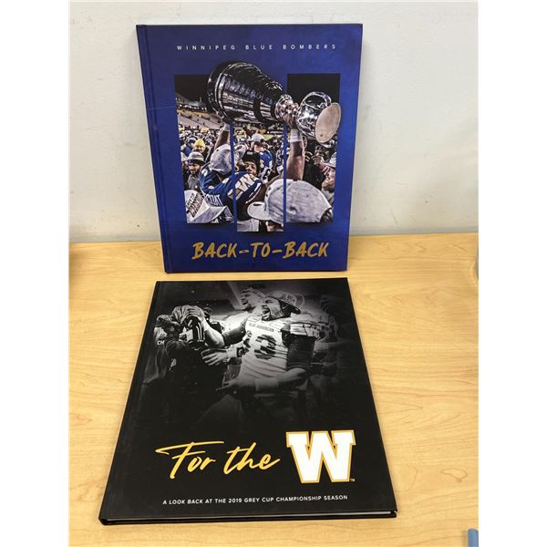 2 Winnipeg Blue Bombers Books - For The W & Back-to-Back
