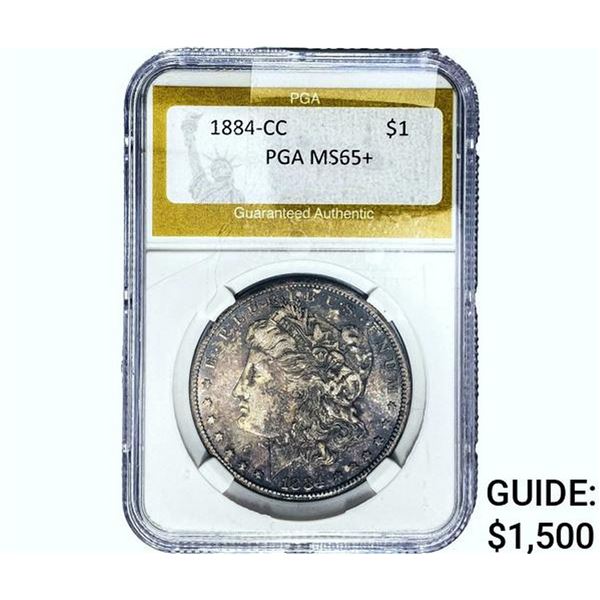 1884-CC Morgan Silver Dollar PGA MS65+
