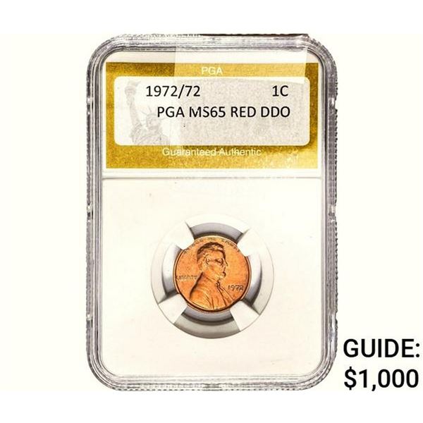 1972 Lincoln Memorial Cent PGA MS65 Red DDO