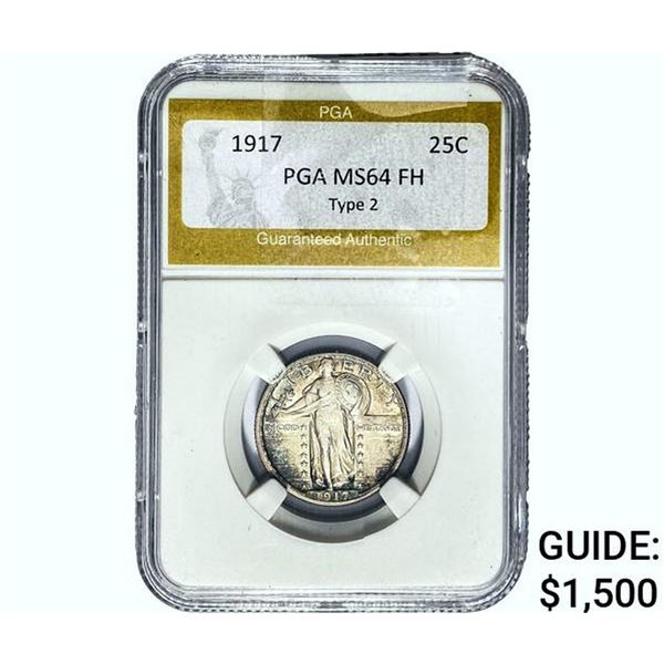1917 Standing Liberty Quarter PGA MS64 FH TY 1