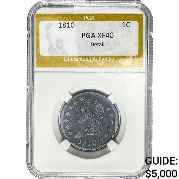 1810 Classic Head Large Cent PGA XF40 Detail