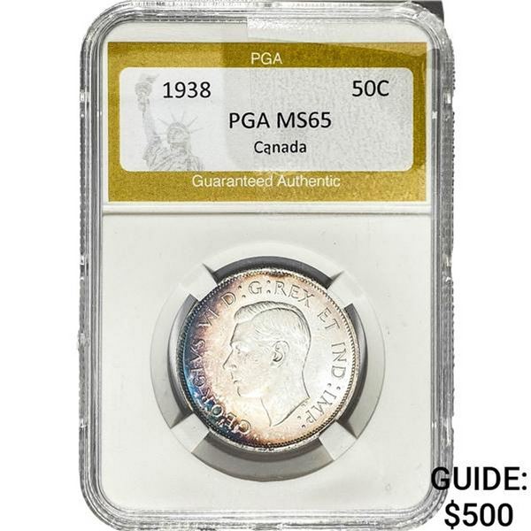 1338 Canadian Half Dollar PGA MS65