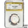 Image 1 : 1338 Canadian Half Dollar PGA MS65