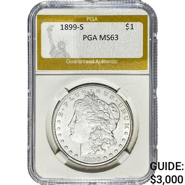 1899-S Morgan Silver Dollar PGA MS63