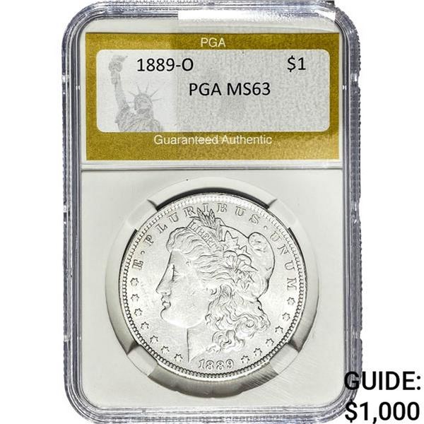 1889-O Morgan Silver Dollar PGA MS63