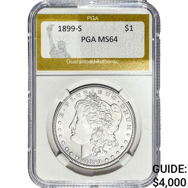 1899-S Morgan Silver Dollar PGA MS64