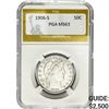 Image 1 : 1906-S Barber Half Dollar PGA MS63