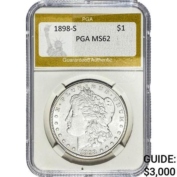 1898-S Morgan Silver Dollar PGA MS62