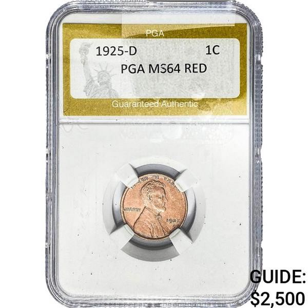 1925-D Wheat Cent PGA MS64 Red
