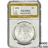 Image 1 : 1878 REV. 79 Morgan Silver Dollar PGA MS64