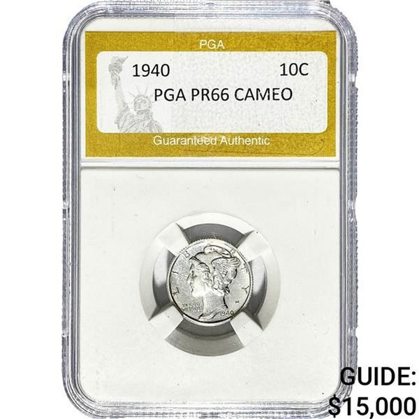 1940 Mercury Silver Dime PGA PR66 Cameo