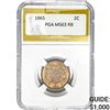 Image 1 : 1865 Two Cent Piece PGA MS63 RB