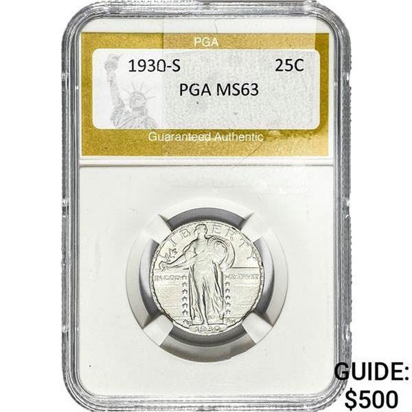 1930-S Standing Liberty Quarter PGA MS63