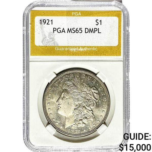 1921 Morgan Silver Dollar PGA MS65 DMPL