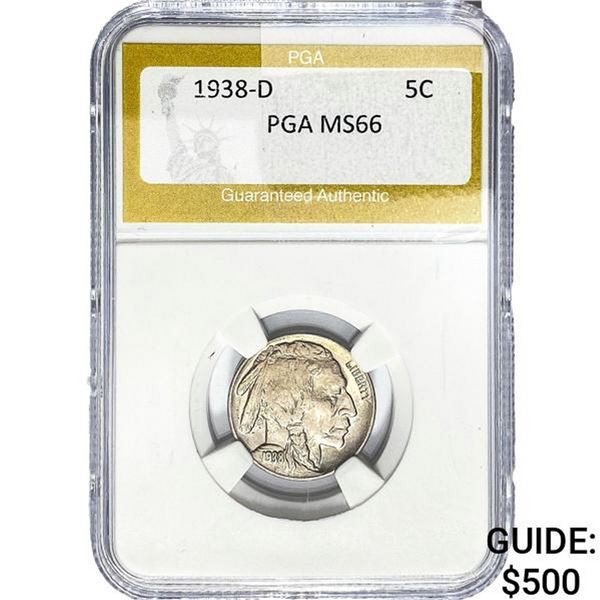 1938-D Buffalo Nickel PGA MS66