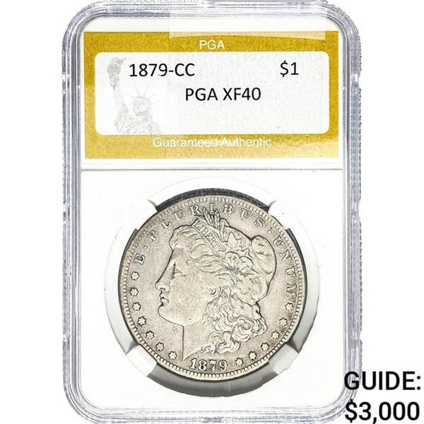 1879-CC Morgan Silver Dollar PGA XF40