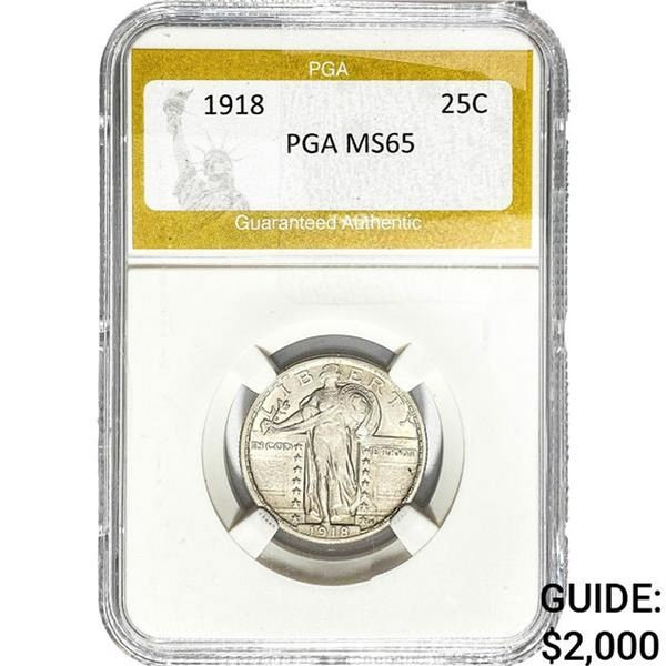 1918 Standing Liberty Quarter PGA MS65