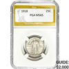 Image 1 : 1918 Standing Liberty Quarter PGA MS65