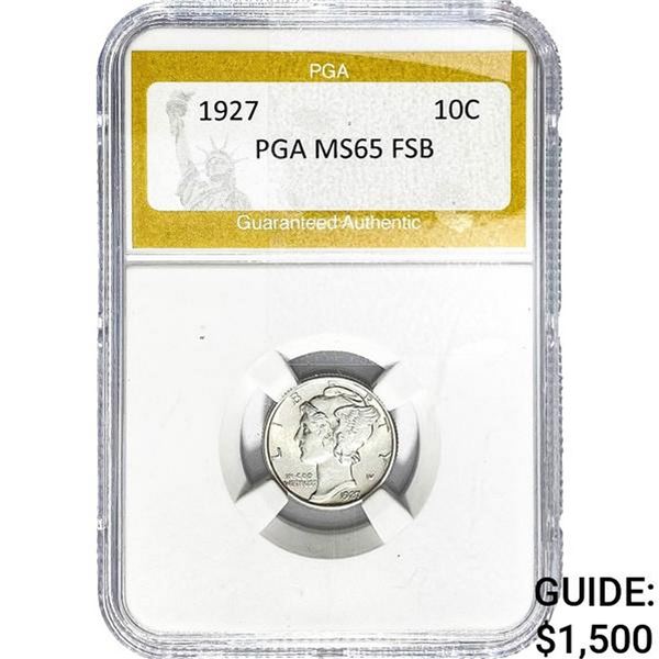 1927 Mercury Silver Dime PGA MS65 FSB