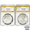 [2 Coins]2006-2013 Silver Eagle PGA MS69-70